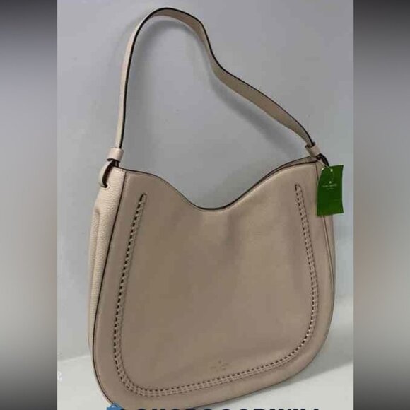 NWT Kate Spade Tan Leather Shoulder Bag Hughes Street Hayess - Picture 2 of 7